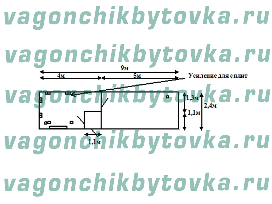 Офисная металлическая бытовка 9м